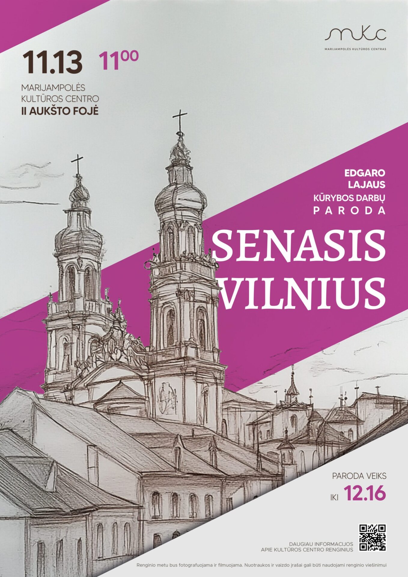 Edgaro Lajaus kūrybos parodos „Senasis Vilnius“ atidarymas