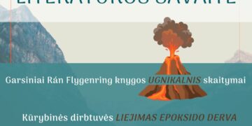 Garsiniai Rán Flygenring knygos „Ugnikalnis“ skaitymai ir kūrybinės dirbtuvės „Liejimas epokside derva“