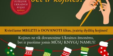 Kojinių mezgimas Ukrainos žmonėms