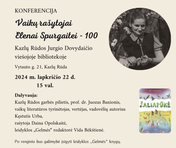 Konferencija „Elenai Spurgaitei – 100“