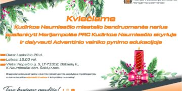 Kudirkos Naumiesčio skyriuje - Adventinio vainiko pynimo edukacija