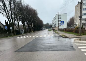 Pabaigtas lietaus nuotekų tinklo remontas J.Valančiaus gatvėje