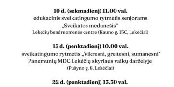 Renginiai Lekėčiuose, lapkritis 2024
