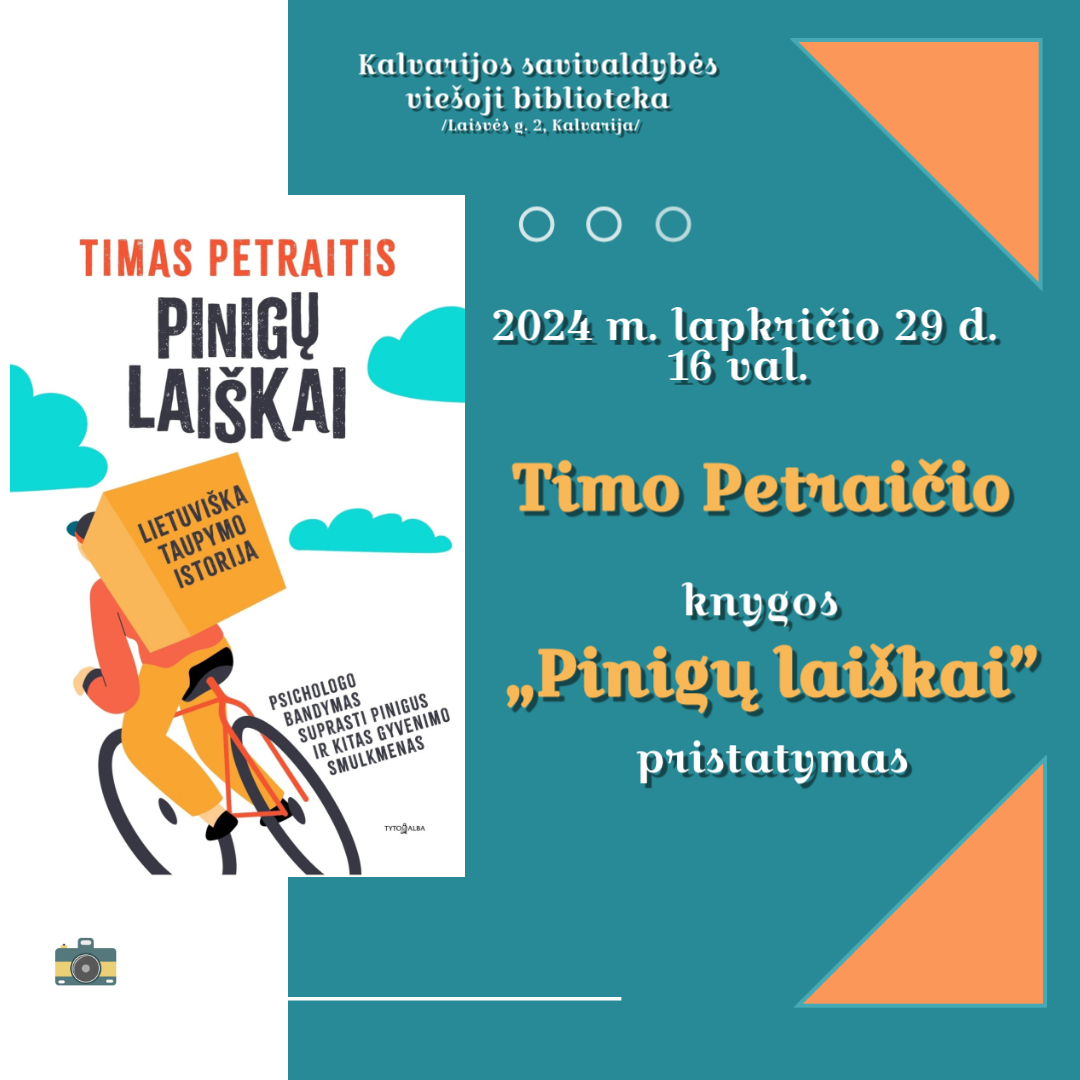 Timo Petraičio knygos „Pinigų laiškai“ pristatymas