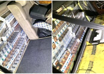 Varėnoje sučiupti marijampoliečiai, trijų automobilių slėptuvėse gabenę 22 tūkst. vertės kontrabandinių rūkalų