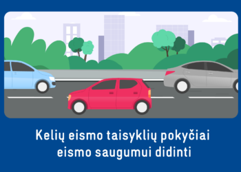 Nuo gruodžio – keletas Kelių eismo taisyklių pokyčių eismo saugumui didinti