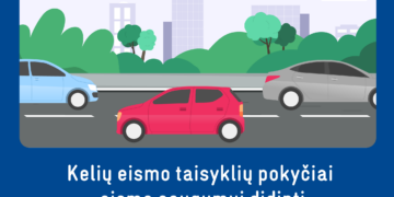 Nuo gruodžio – keletas Kelių eismo taisyklių pokyčių eismo saugumui didinti