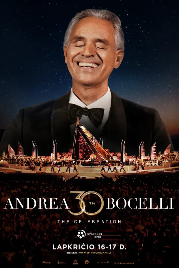 „Spindulio” kino teatre - Andrea Bocelli filmas-koncertas