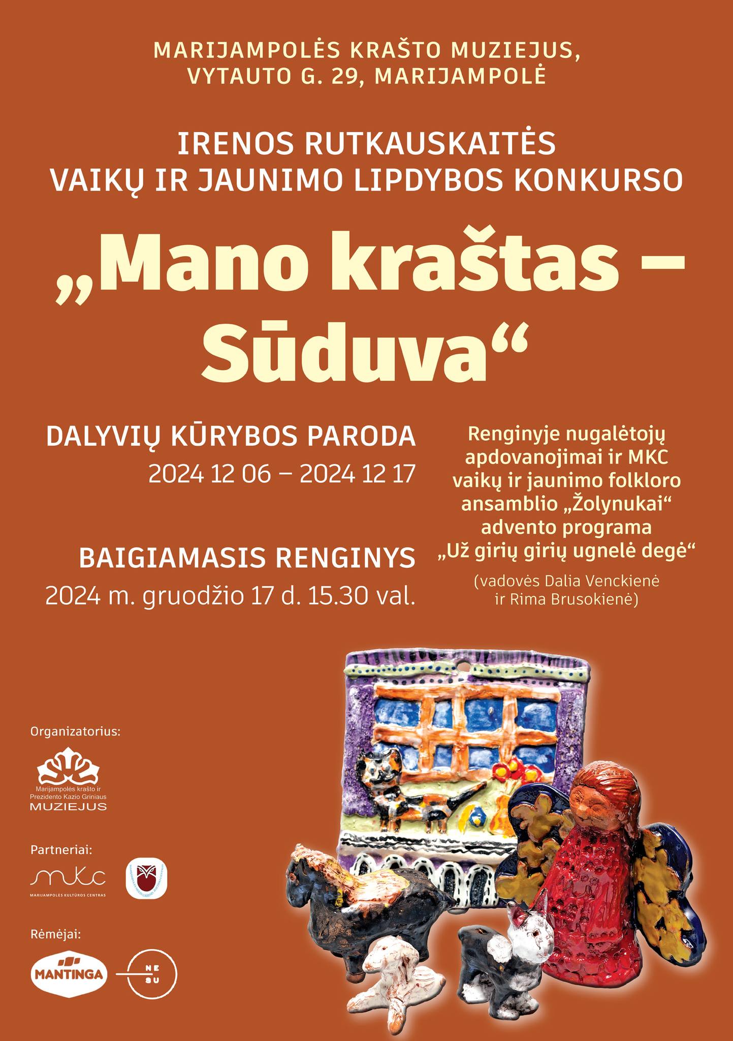 Irenos Rutkauskaitės vaikų ir jaunimo lipdybos konkurso „Mano kraštas – Sūduva“ baigiamasis renginys