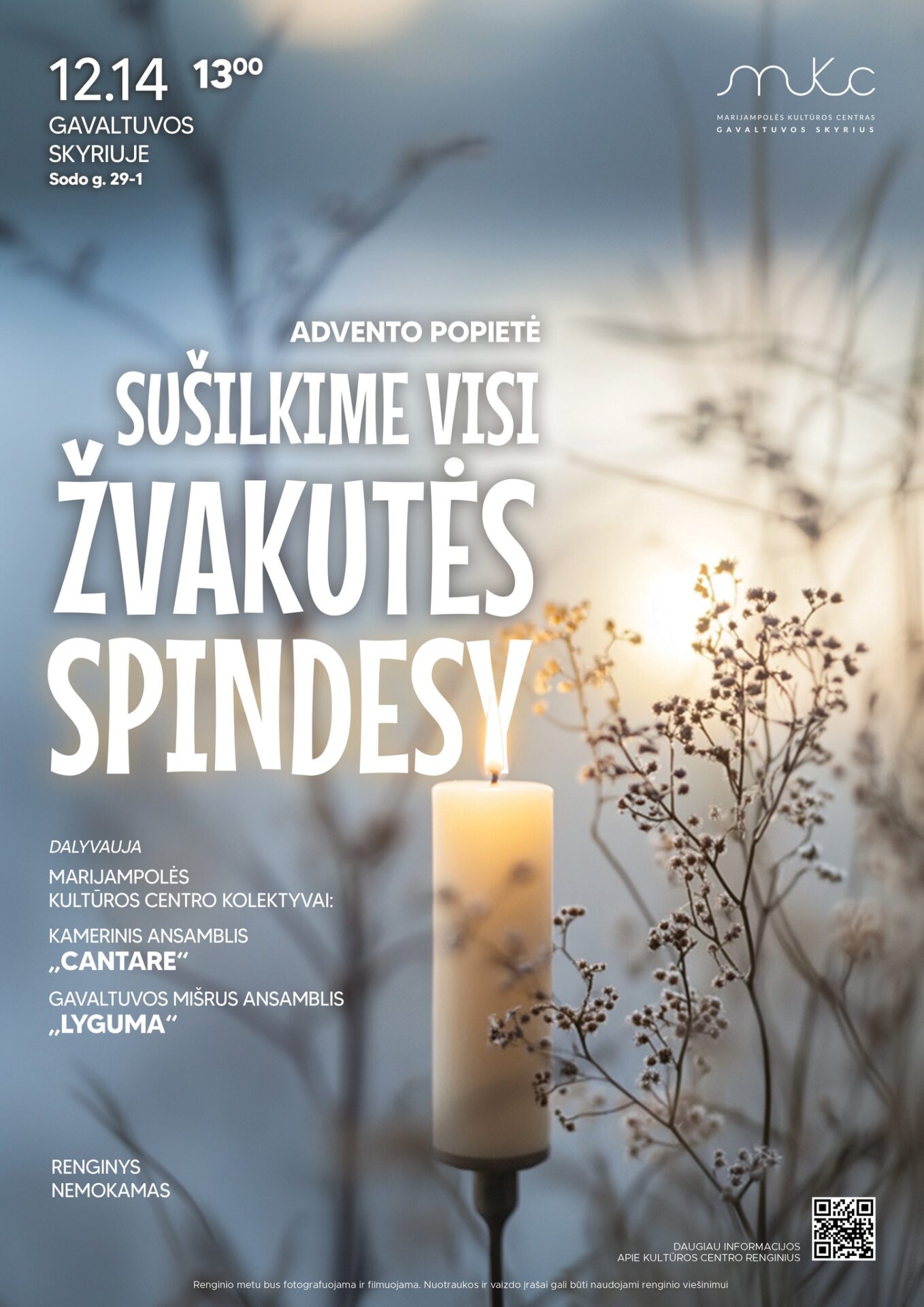 Advento popietė „Sušilkime visi žvakutės spindesy“