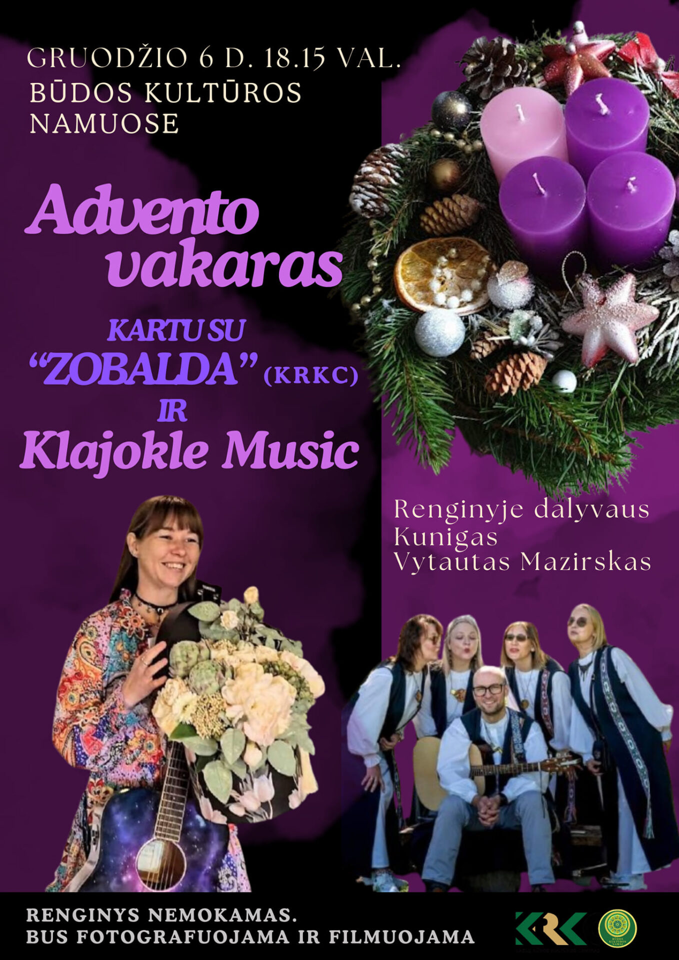 Advento vakaras Būdos KC