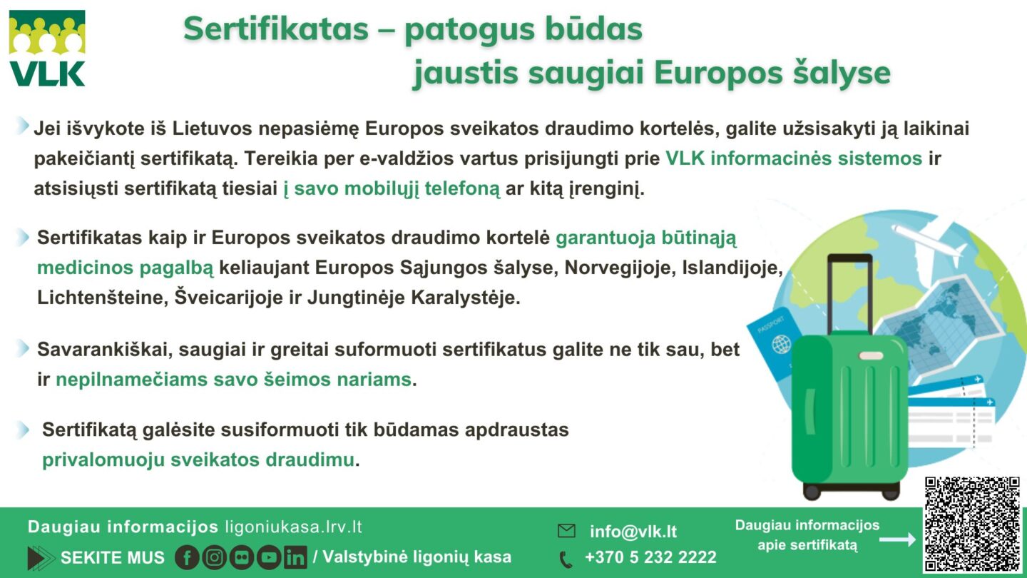 ESDK pakeičiantis sertifikatas