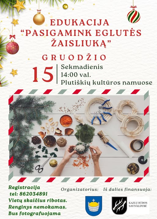 Edukacija „Pasigamink eglutės žaisliuką“