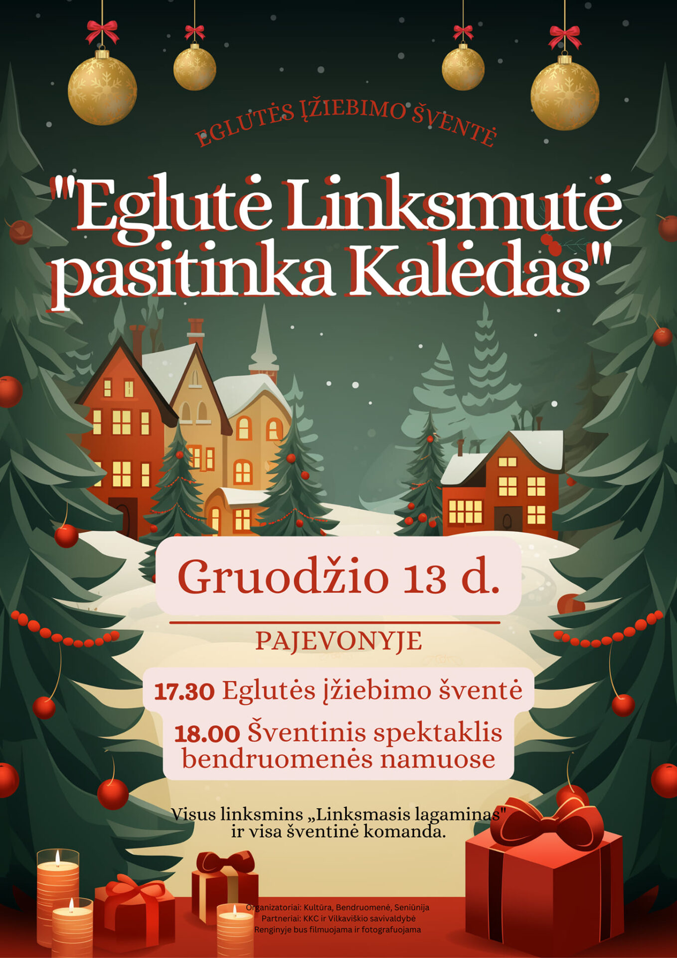 Eglutės įžiebimo šventė „Eglutė Linksmutė pasitinka Kalėdas“