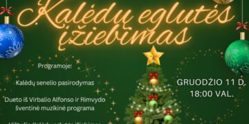 Kalėdų eglės įžiebimas Vištytyje