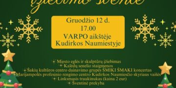 Kalėdų eglės įžiebimo šventė Kudirkos Naumiestyje