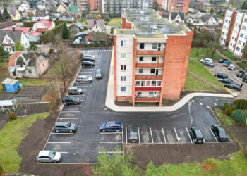 Marijampolėje atnaujinta dar viena automobilių stovėjimo aikštelė