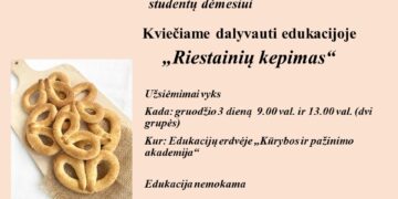 Edukacinis užsiėmimas „Riestainių kepimas“
