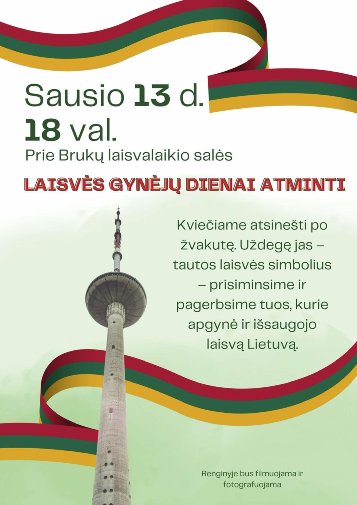 Sausio 13-osios minėjimas Brukuose