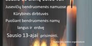 Erdvių puošimas sausio 13 dienai paminėti