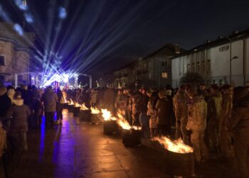 Žuvusiųjų už Tėvynę atminimas pagerbtas simboliniais 14-a laužų