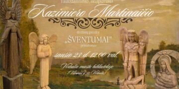 Tautodailininko, skulptoriaus Kazimiero Martinaičio drožinių parodos „Šventumai“ pristatymas