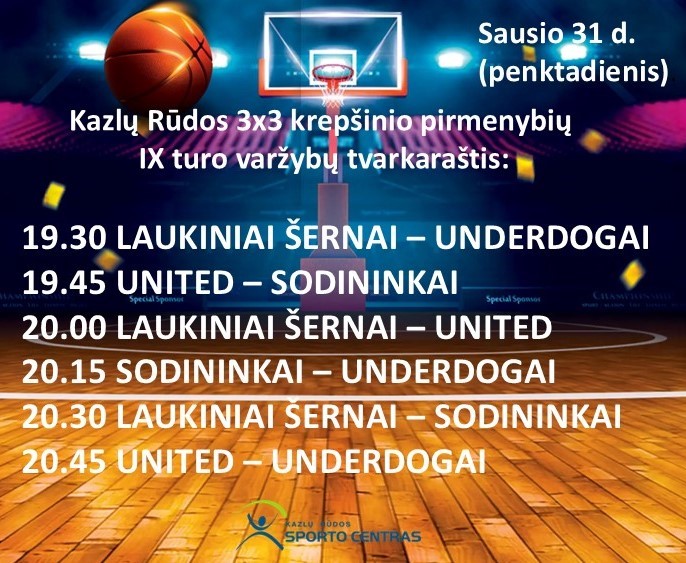 Kazlų Rūdos 3×3 krepšinio pirmenybės. IX turas