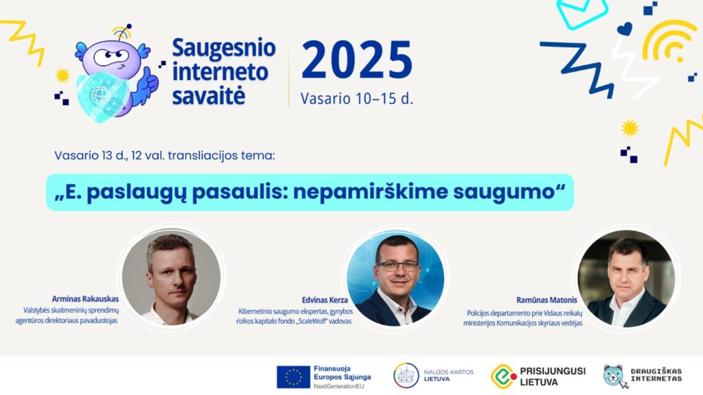 Paskaitos transliacija „E. paslaugų pasaulis: nepamirškime saugumo“