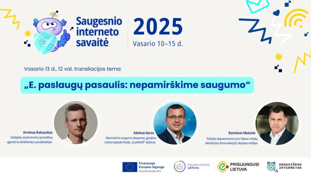 Paskaitos transliacija „„E. paslaugų pasaulis: nepamirškime saugumo“ |  Sūduvos Gidas