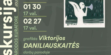 Ekskursija su kuratoriumi V. Daniliauskaitės grafikos darbų parodoje „Pasaulis delne“