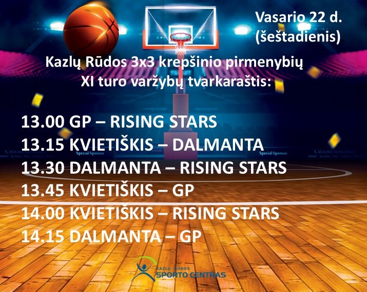 Kazlų Rūdos 3×3 krepšinio pirmenybės. XI turas