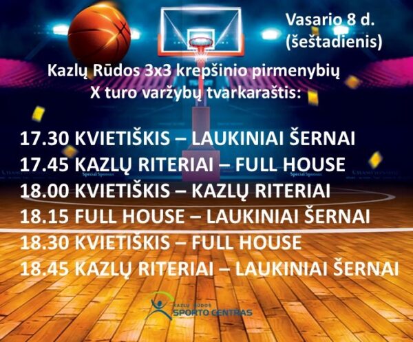 Kazlų Rūdos 3×3 krepšinio pirmenybės. X turas