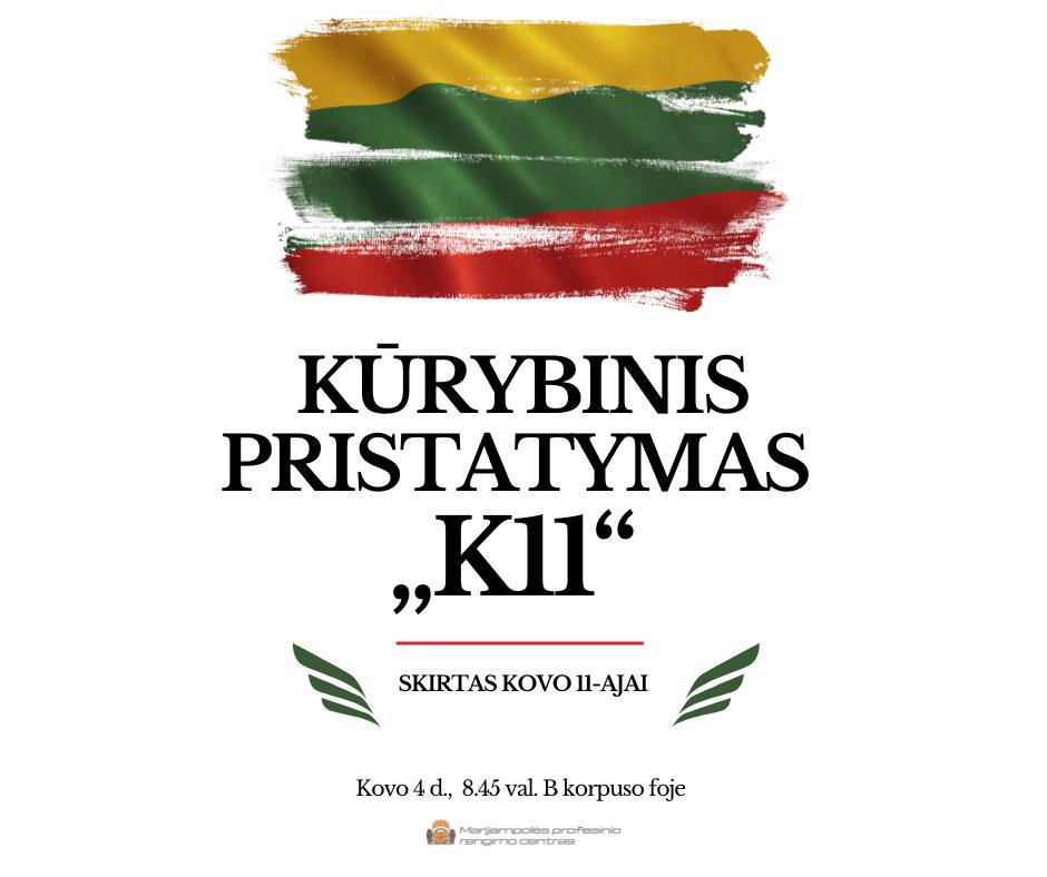 Kūrybinis pristatymas „K11“