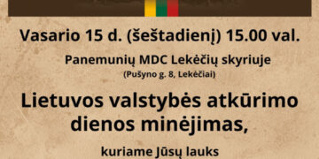 Lietuvos valstybės atkūrimo dienos minėjimas Lekėčiuose