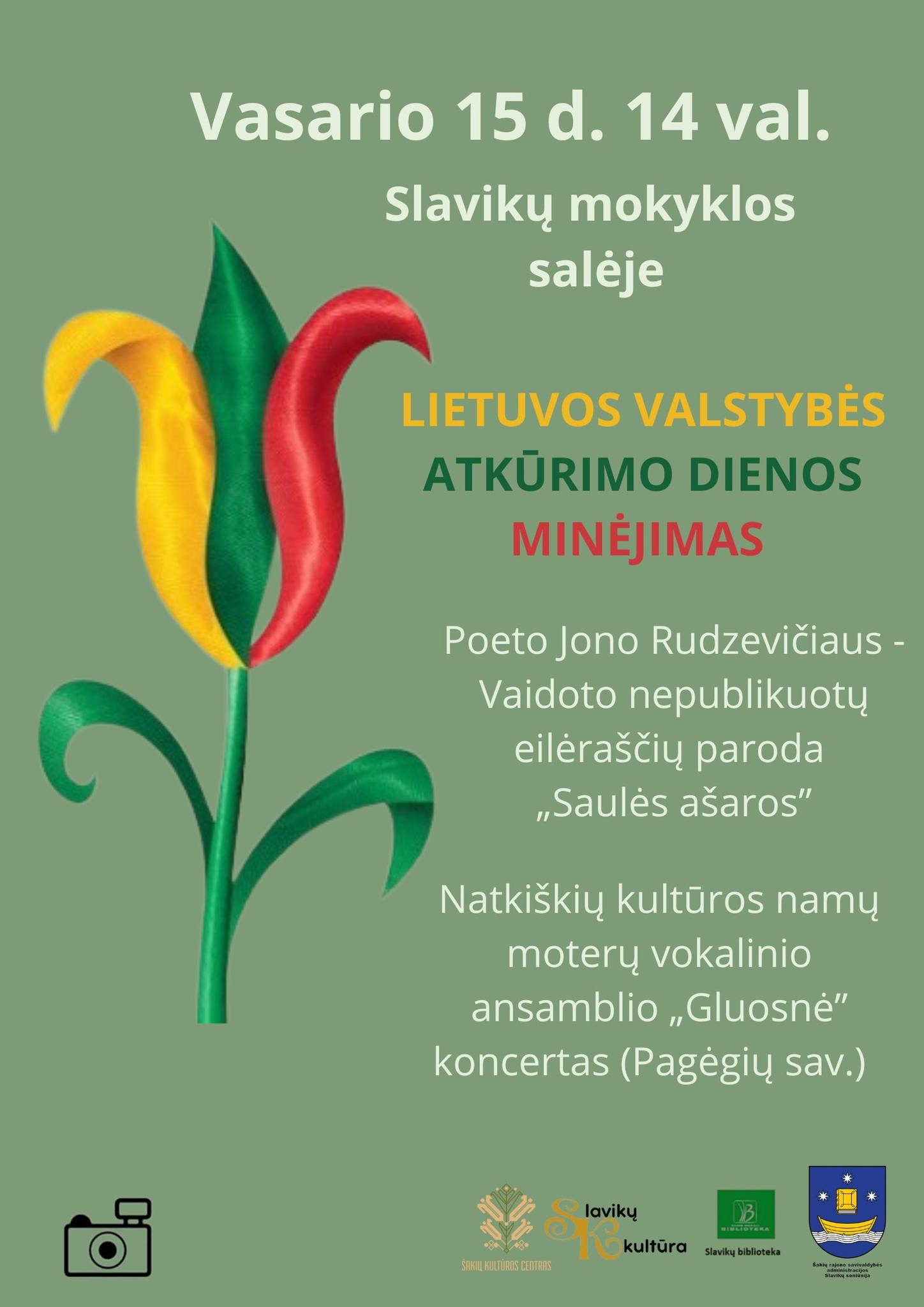 Lietuvos valstybės atkūrimo dienos minėjimas Slavikuose