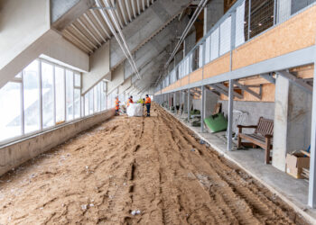 Marijampolės futbolo manieže įkuriama nauja treniruočių erdvė lengvaatlečiams