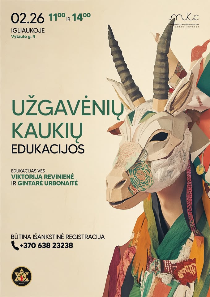 UŽGAVĖNIŲ KAUKIŲ EDUKACIJOS - IGLIAUKA