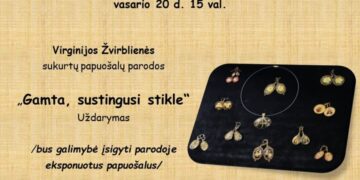 V. Žvirblienės parodos „Gamta, sustingusi stikle“ uždarymas