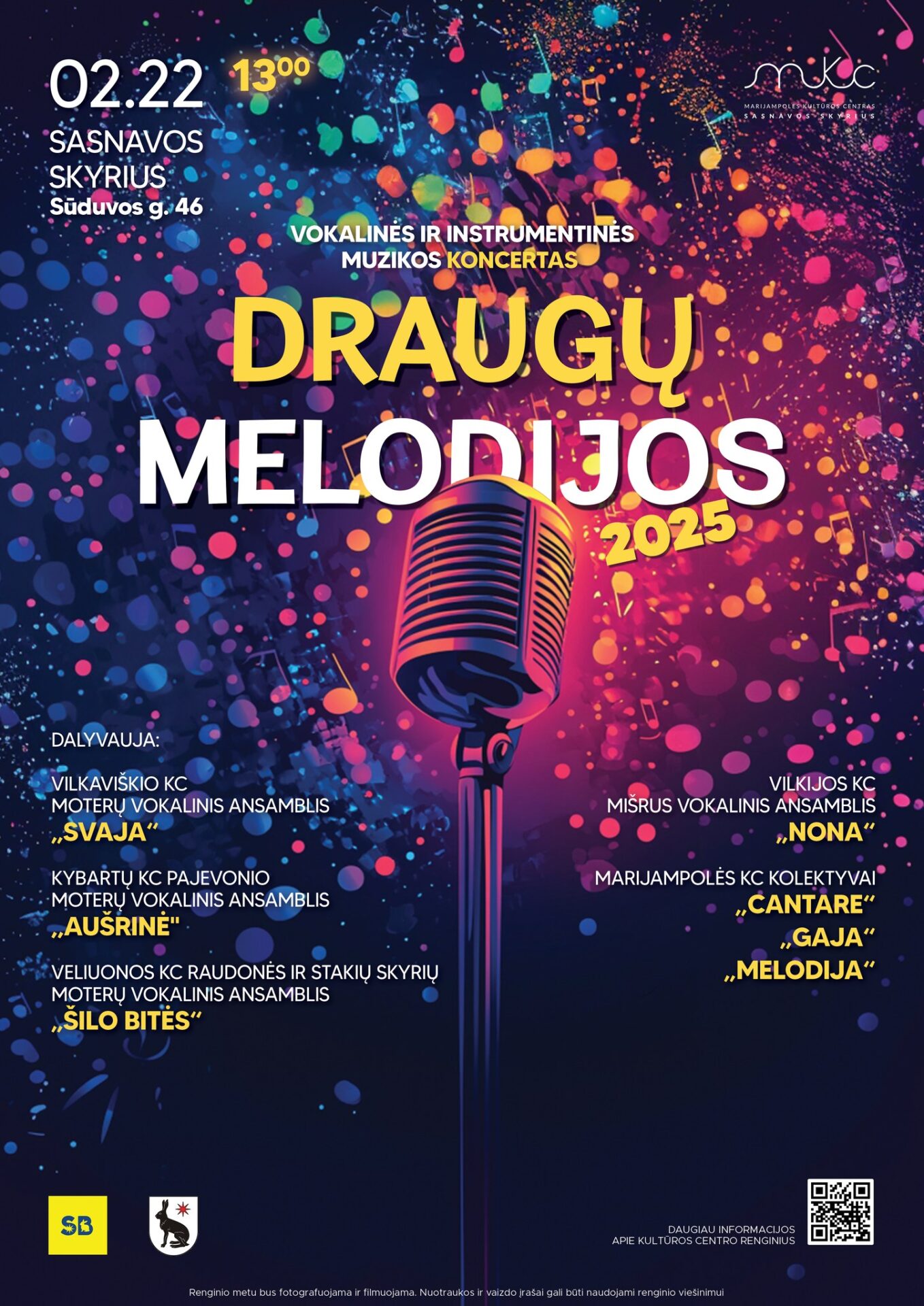 VOKALINĖS IR INSTRUMENTINĖS MUZIKOS KONCERTAS „DRAUGŲ MELODIJOS 2025“