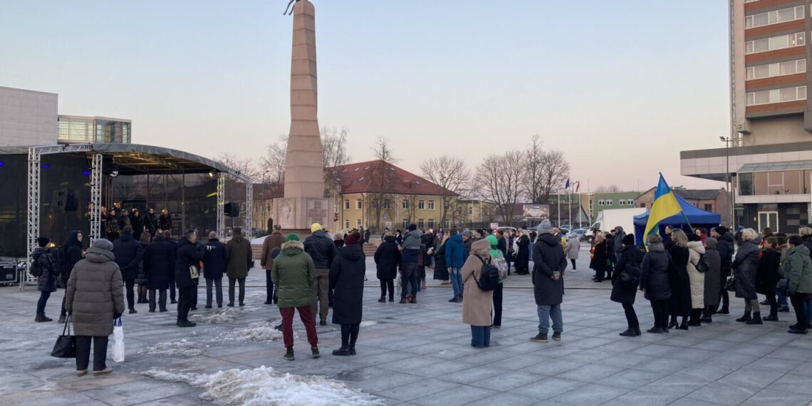 Marijampolėje paminėtos karo Ukrainoje metinės