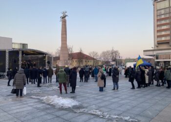 Marijampolėje paminėtos karo Ukrainoje metinės