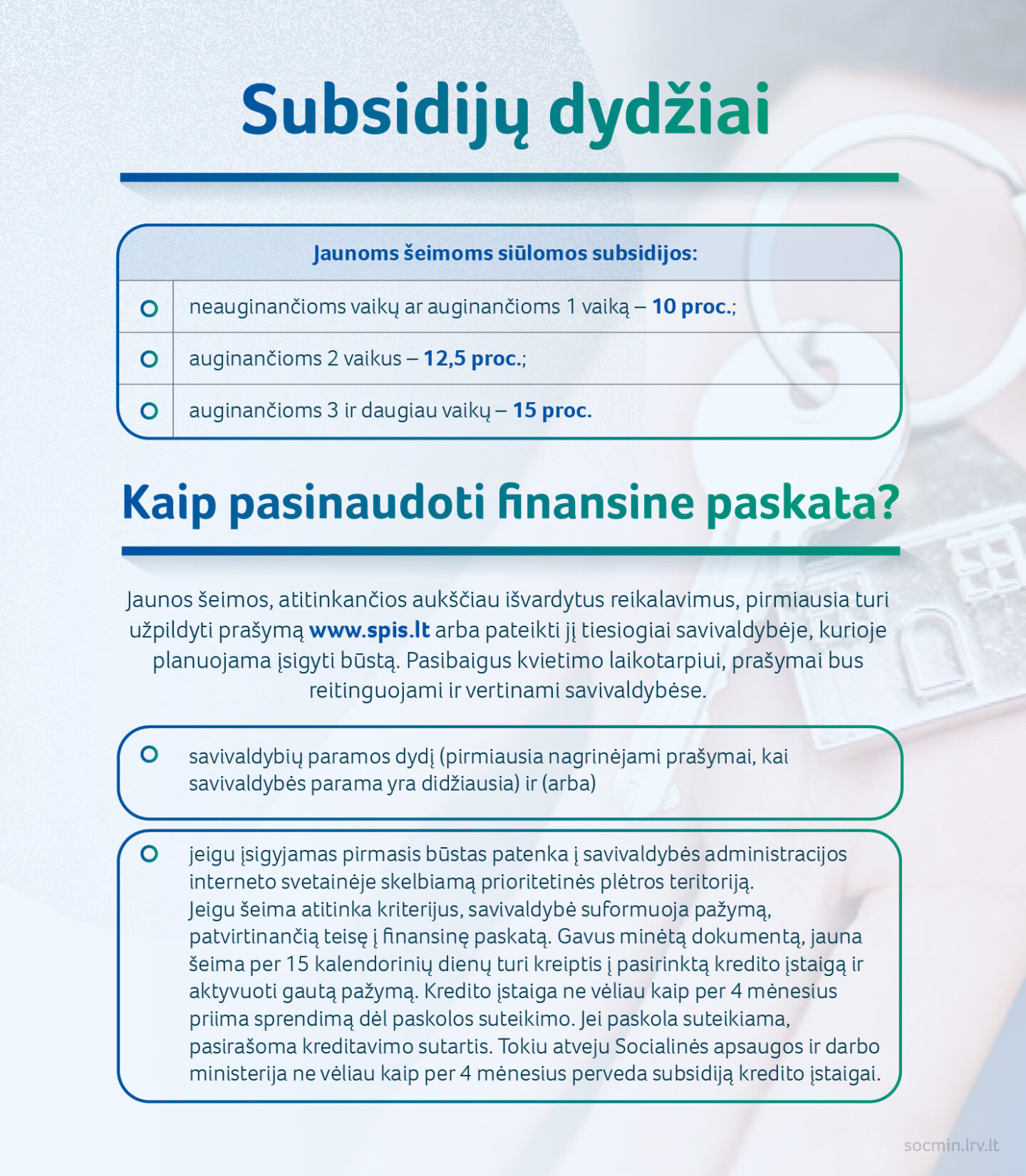 Subsidijų dydžiai