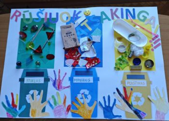 Apdovanoti konkurse „Jei rūšiavimas būtų paveikslas“ dalyvavę mokiniai