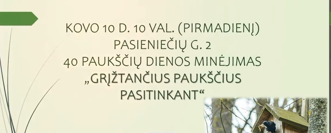 Pilietinė akcija „Grįžtančius paukščius pasitinkant“