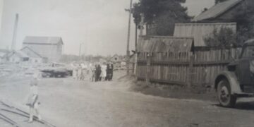 Jūrės miestelio vaizdas užfiksuotas pokaryje