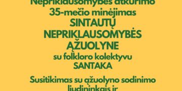 Kovo 11-osios minėjimas Sintautų Nepriklausomybės ąžuolyne