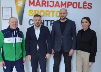 Marijampolės sporto centre apsilankė Lietuvos kurčiųjų sporto komiteto prezidentas