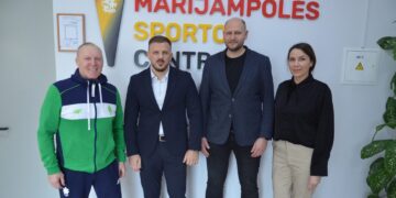 Marijampolės sporto centre apsilankė Lietuvos kurčiųjų sporto komiteto prezidentas