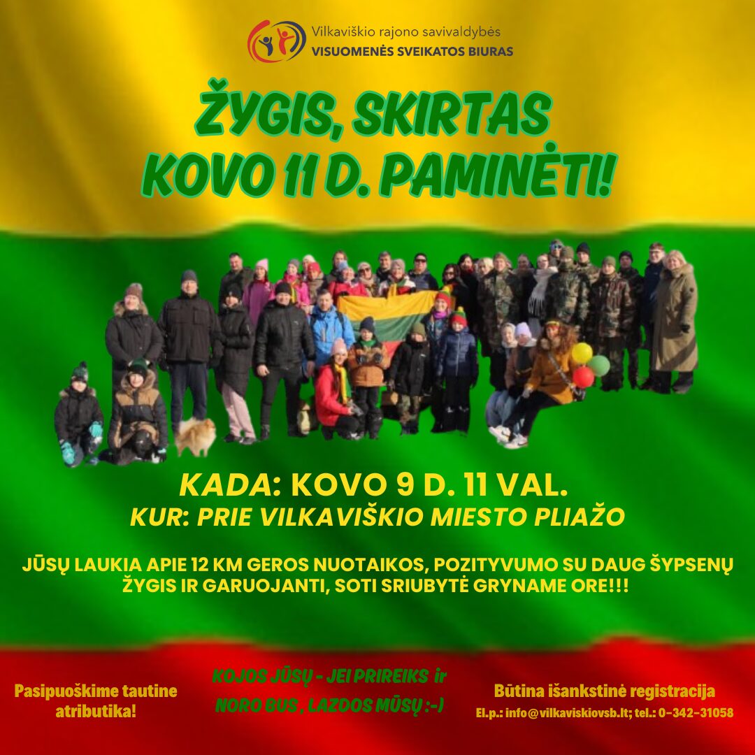 Žygis, skirtas Kovo 11 d. paminėti