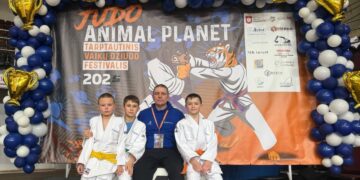 Simas ir Mantas Beloded tarptautiniame dziudo festivalyje „Judo Animal Planet 2025“ tapo vicečempionais